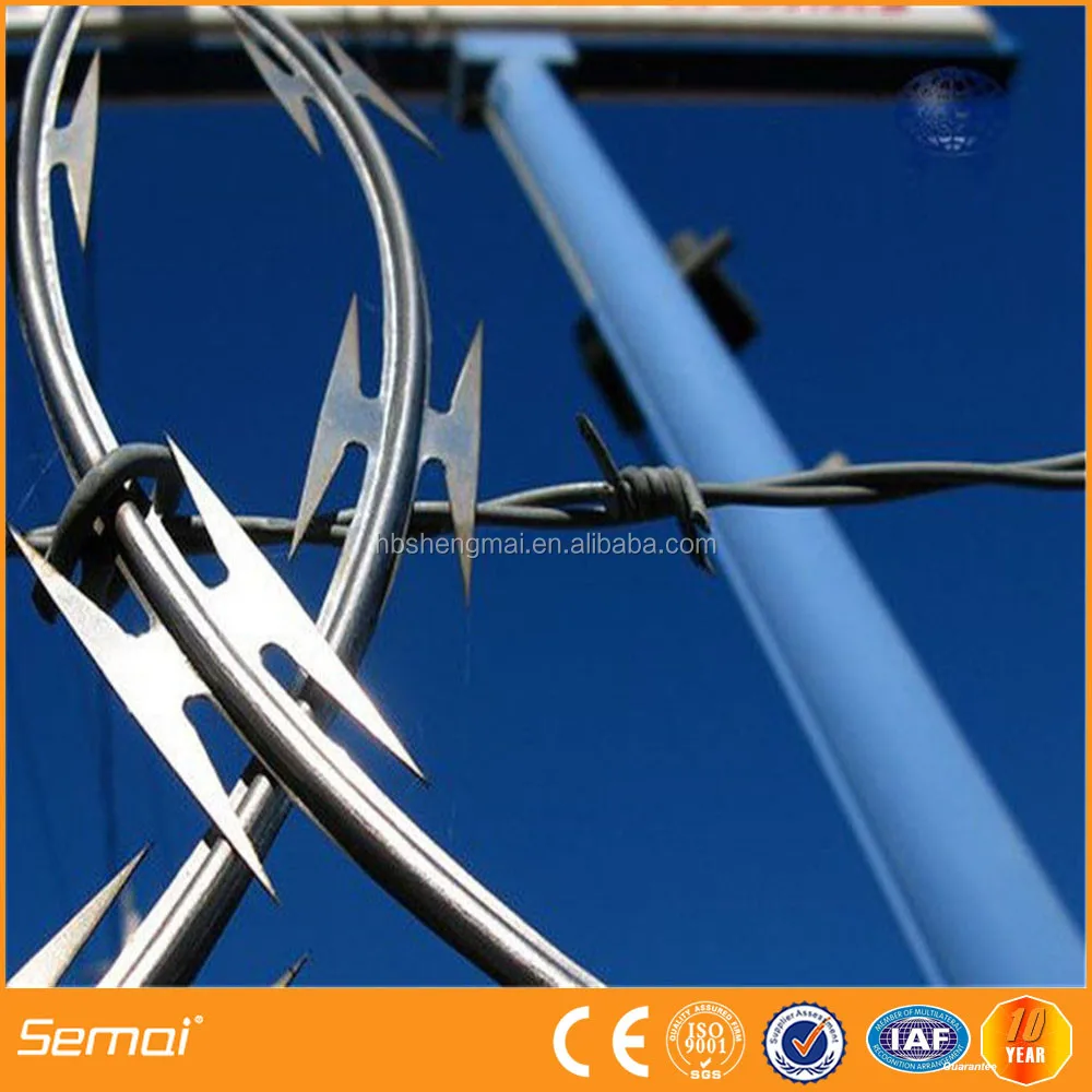 
China supplier razor barbed wire / concertina razor wire price 