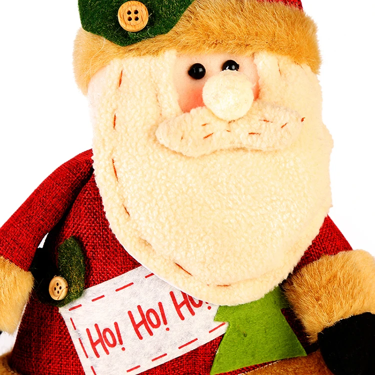 Manufacturers good selling christmas decorations standing snowman Elk toy ornaments fabric santa claus christmas doll wholesale