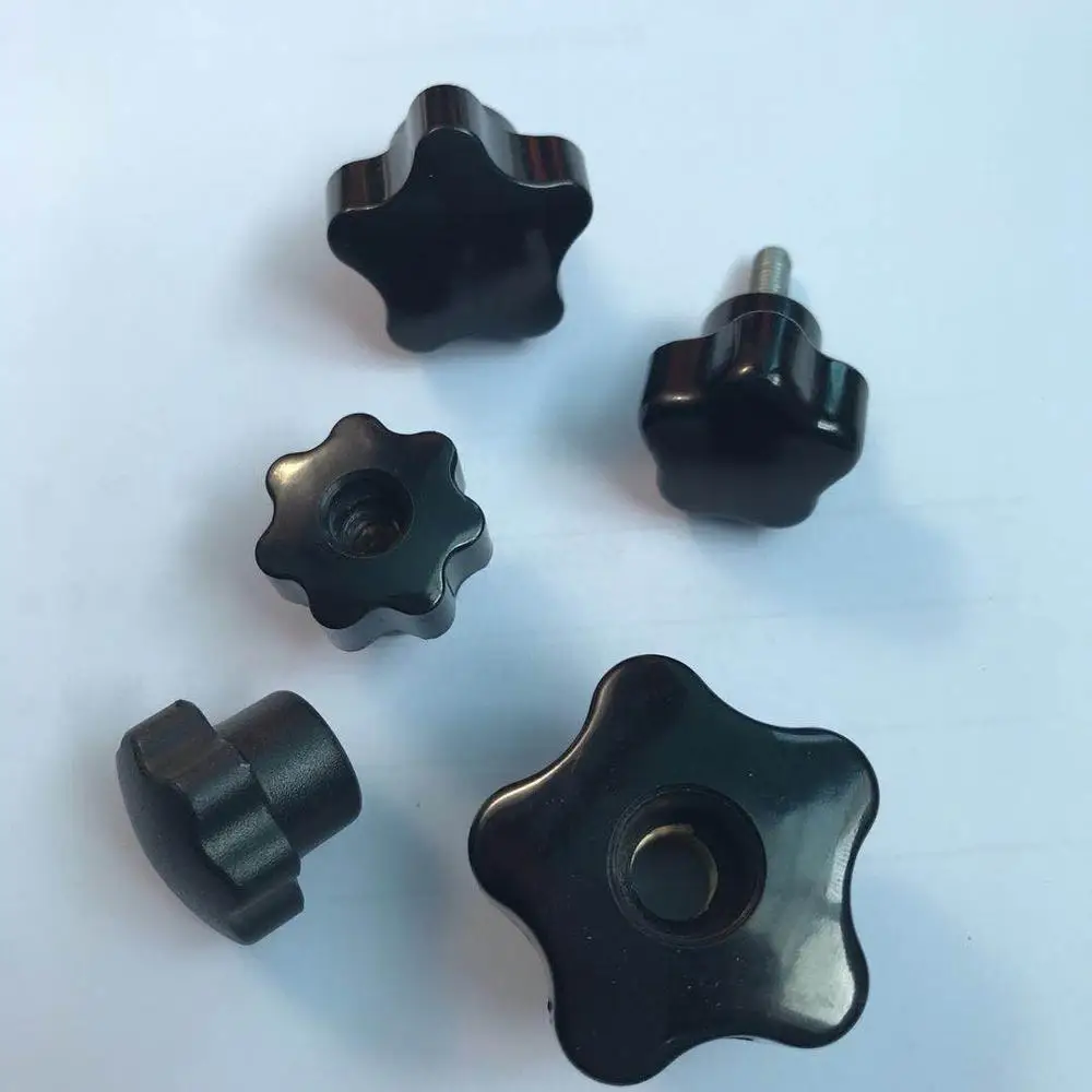 BT.100208 pylome star knobs Bakelite knobs with brass parts