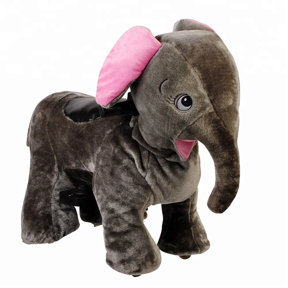 Cheap Elephant Plush Zoo Animal Electric Scooter