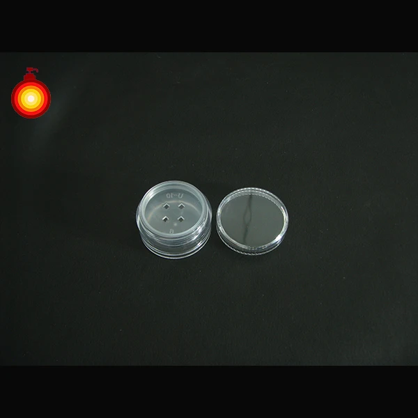 Plastic sifters of 5ml~50ml round mini PS clear container loose powder jar