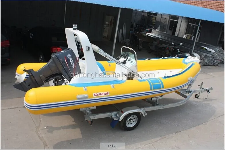 CE certificate 5.8mC v deep hull rib boat inflatable boat