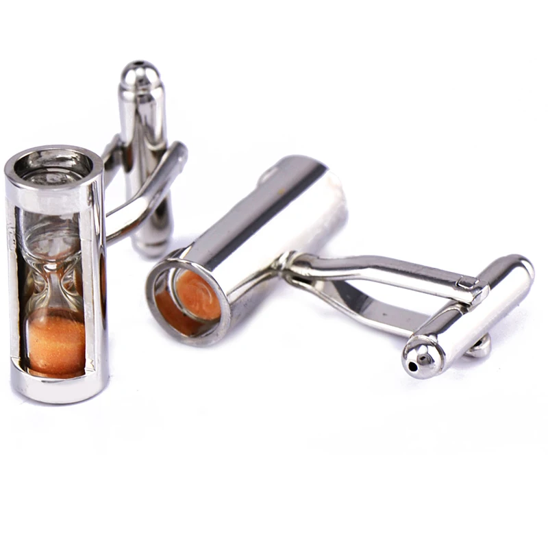 
bulk high quality custom stainless steel engraved blanks modern Hourglass cufflink 