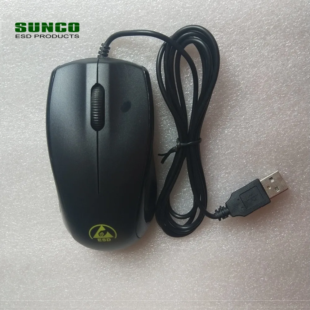 Free shipping Black Plastic Wired ESD Mouse for Computer in Cleanroom