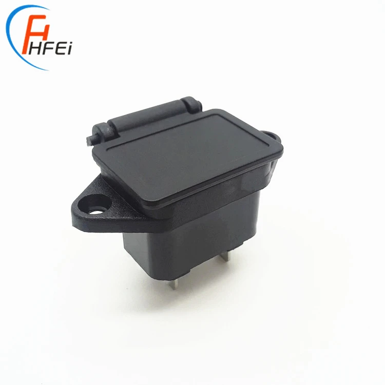 HF high quality hot sale 3 pins AC inlet power plug socket c14 din power adapter connector waterproof 3 pin