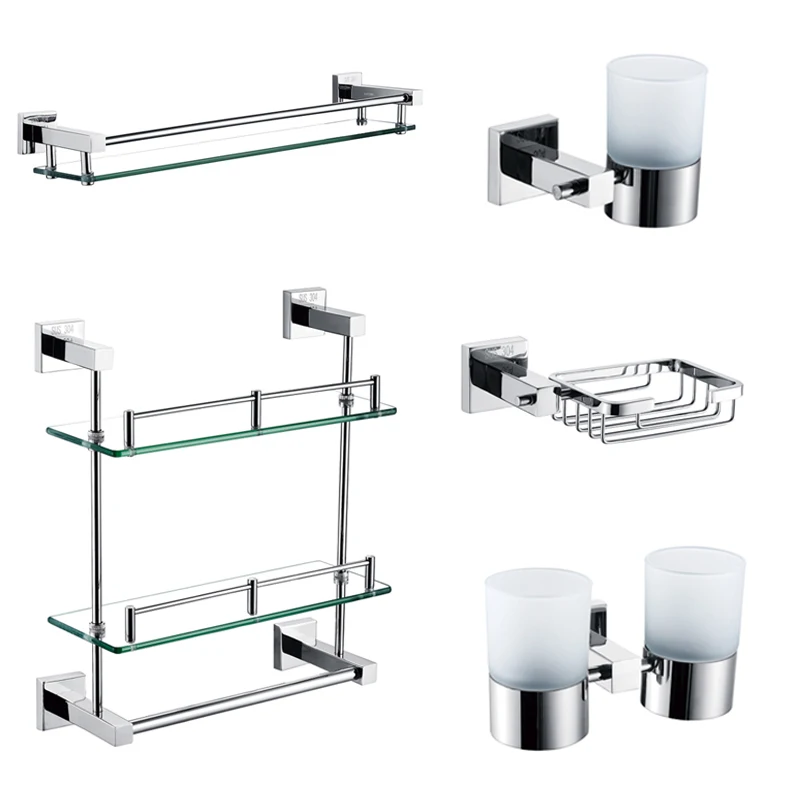 Custom stainless steel wall toilet hardware set bathroom accessories