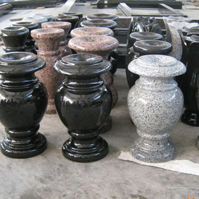 hot sale high quality customized granite cemetery vases