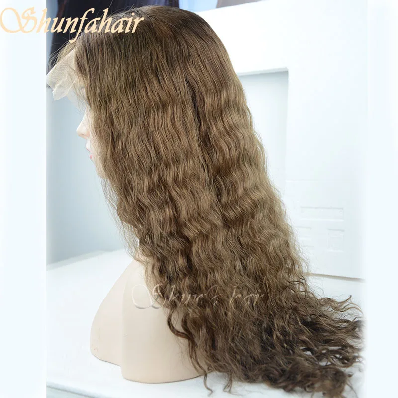 Короткий парик из бразильских волос синтетических для черных женщин двухцветный на сетке спереди