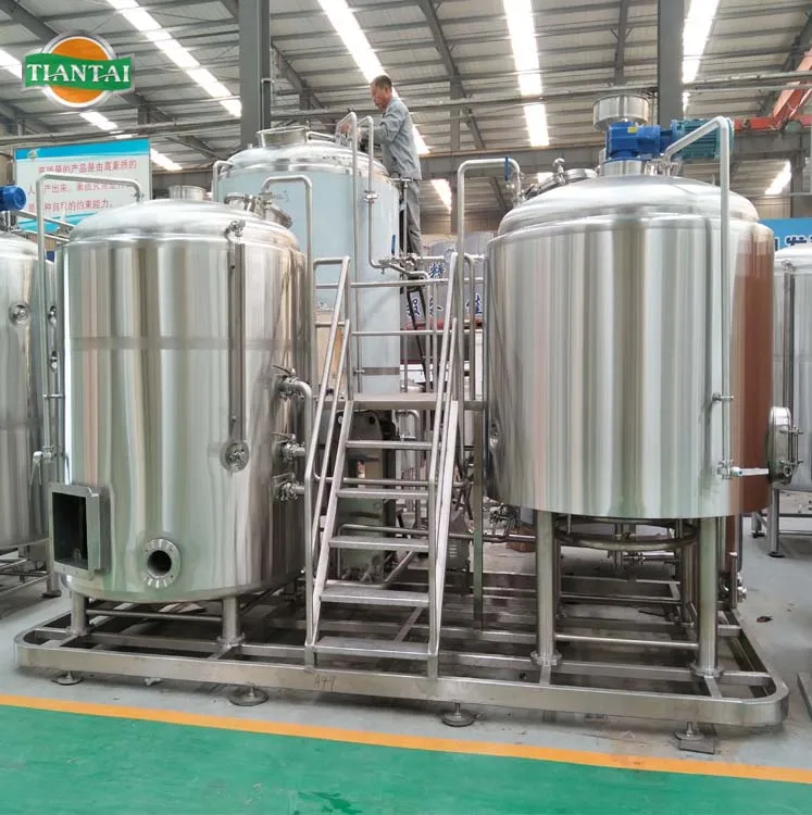 Tiantai 20 HL customized steam four vessel micro brewery brewing equipment nz
