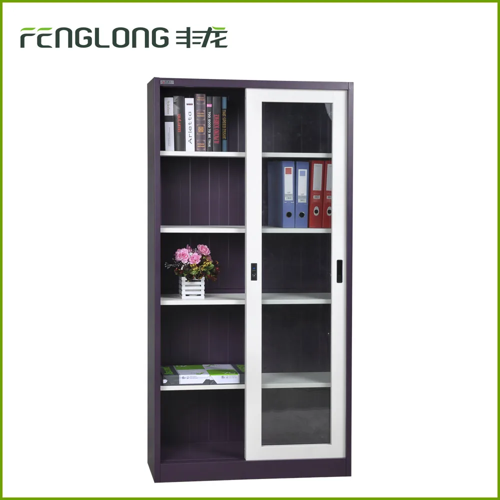 2 двери 4 слой доски стеклянные раздвижные коммерческих металлическая мебель стальной шкаф