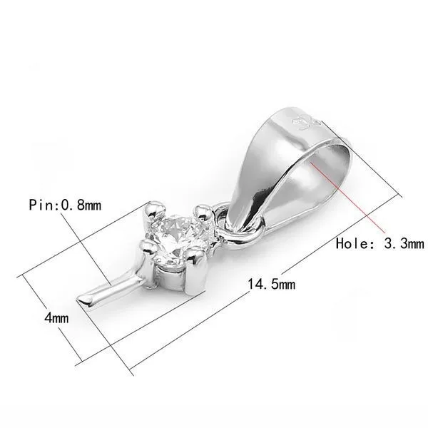 XD Sterling silver pendant mount findings pearl pendant semi mount jewelry mountings settings