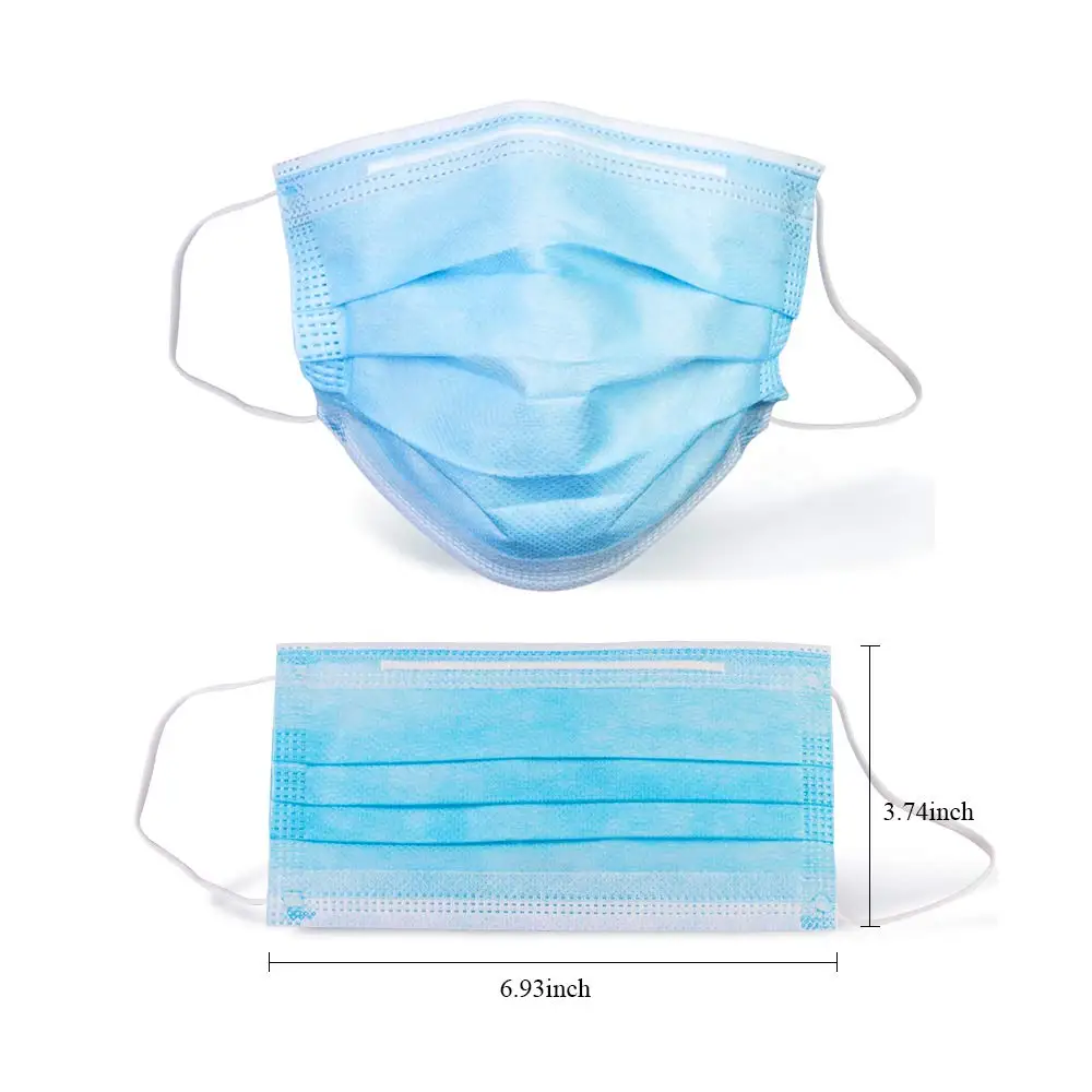 
Non Woven 3-layer PP Disposable Face Mask Standard Ventilated Medical Face Masks Adult Kids In Stock 