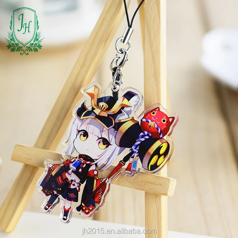 anime double side printed acrylic custom charms anime acrylic keychain