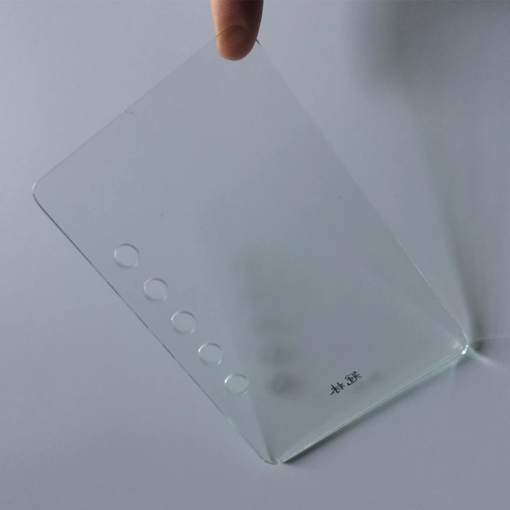 2.5D Custom anti glare chemical toughened glass panel