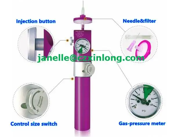 LHSY medical C2P co2 gas cartridges carboxytherapy CDT beauty machine