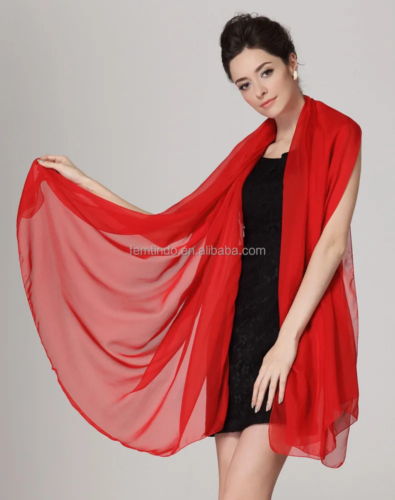 Classical Solid Color Chiffon Silk Scarves Polyester Women Wrap Cape Muslim Hijab White Silk Hijab Scarves