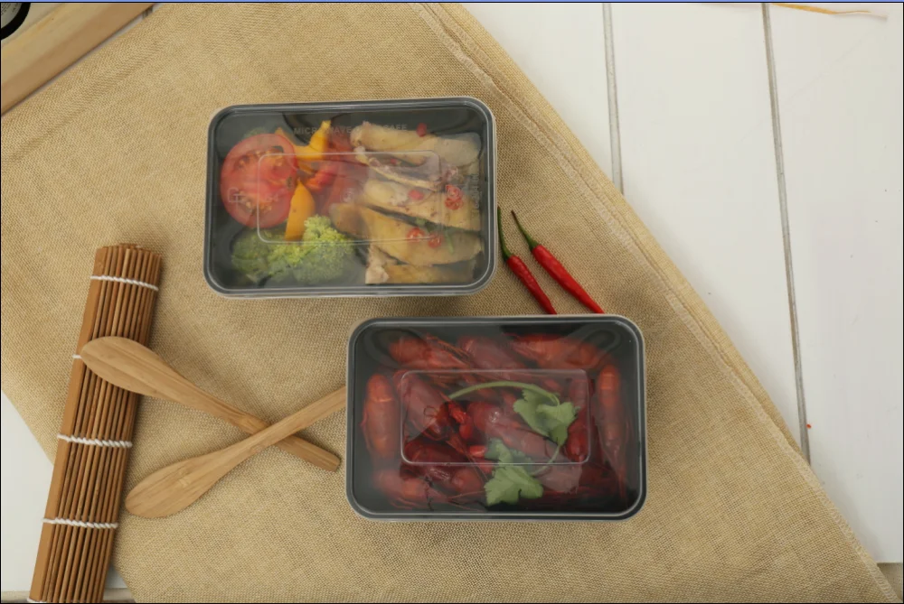 750ml rectangular disposable microwave plastic food container wholesale