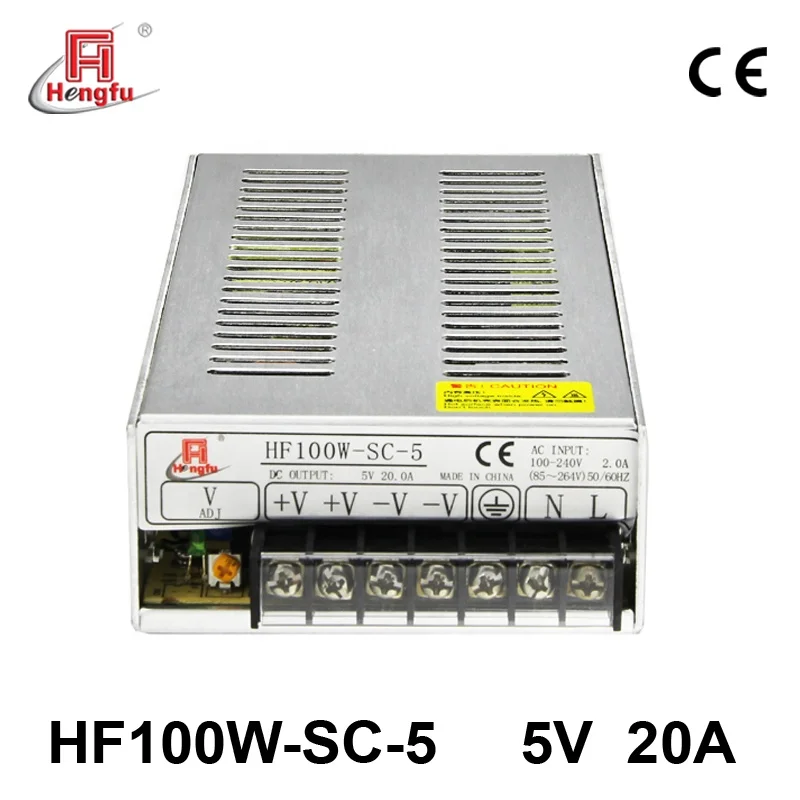 5V 20A Hengfu HF100W-SC-5 SMPS одиночный выход AC DC CE PFC Импульсный источник питания
