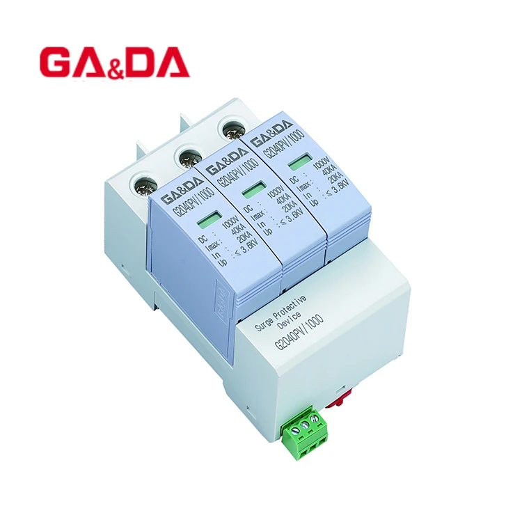 GADA G2040PV-1000 series 1000V DC Imax40KA solar PV Surge Protector