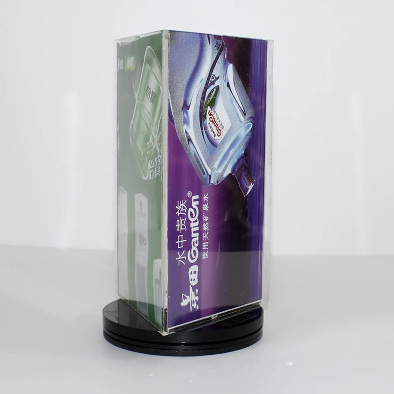 Advertising acrylic rotating display turntable stand round base
