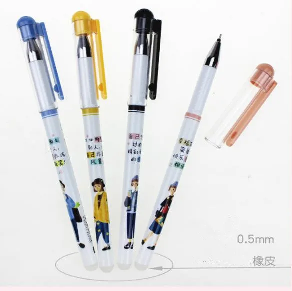 Pupils erasable pen crystal blue-black ink all needle easy to wipe the le pen creative stationery pen PN2560