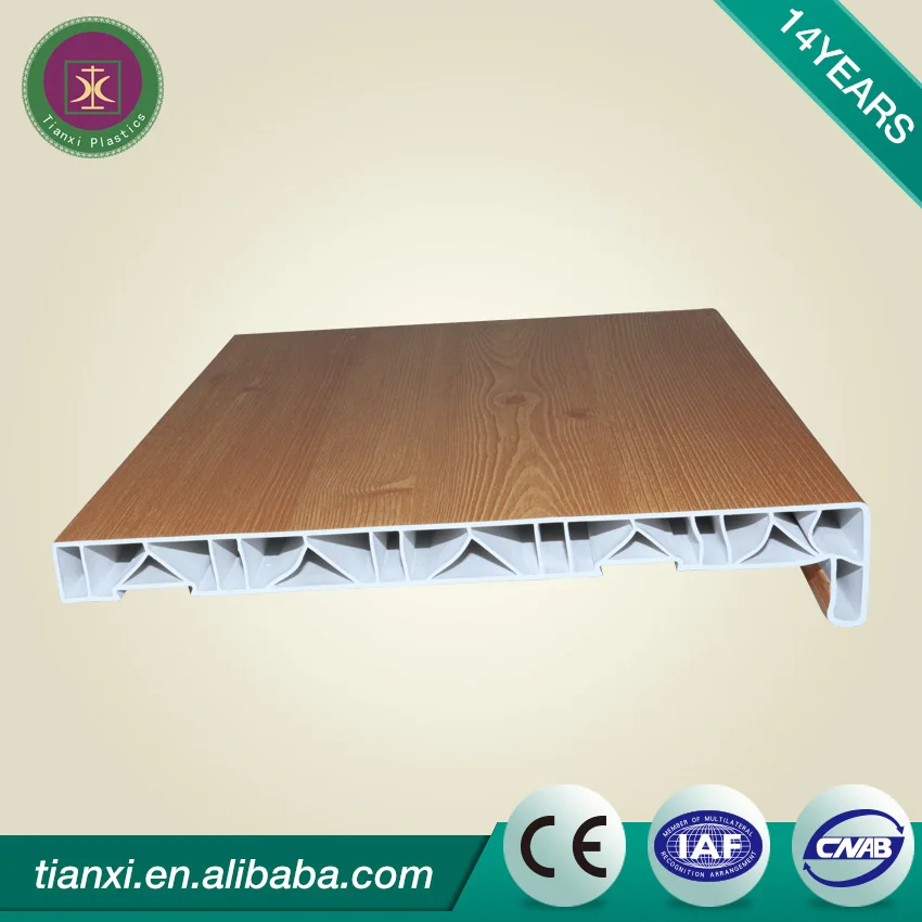 Smooth 20mm thickness pvc window sill covers