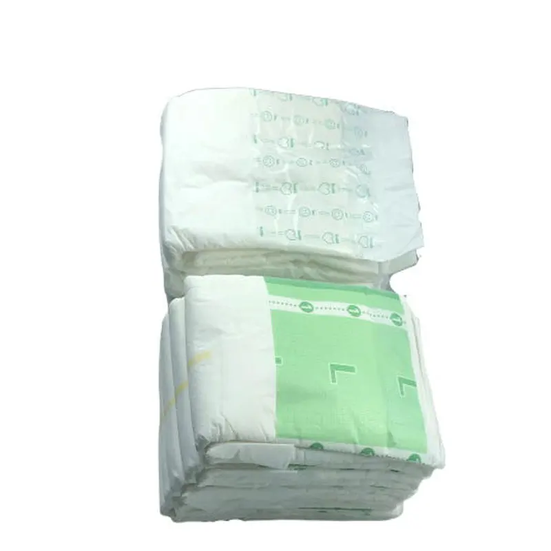 
High-end Ciustomized Economy Good Price Adult Incontinence Diaper Disposable 3D Leak Prevention Channel Plain Woven 10pcs/bag 