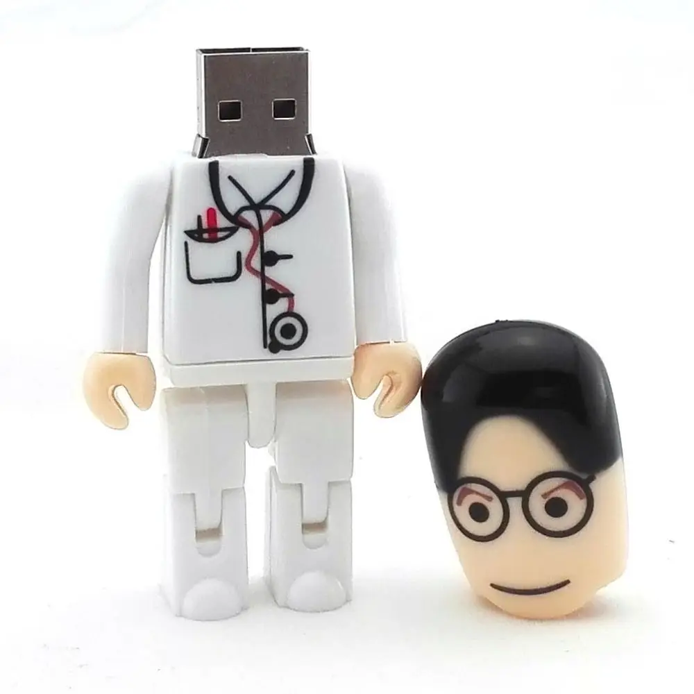 8GB 16GB 32GB Cartoon Doctors Male nurse Dentist shape card usb flash pen drive