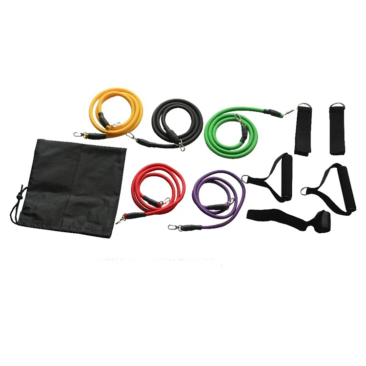 Newest wholesale promotion yoga accessories Latex Rope Fitness Exercise Chest Expand Wall Pulley Equipment