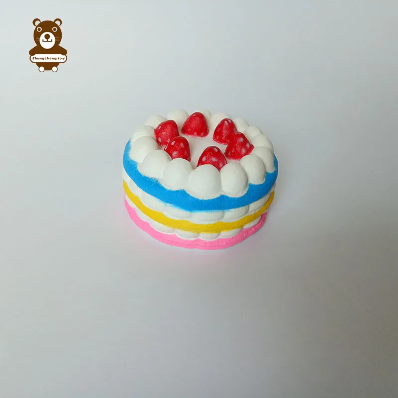 Pu soft kawaii squishy food fruit toys slow rising jumbo squishy cake