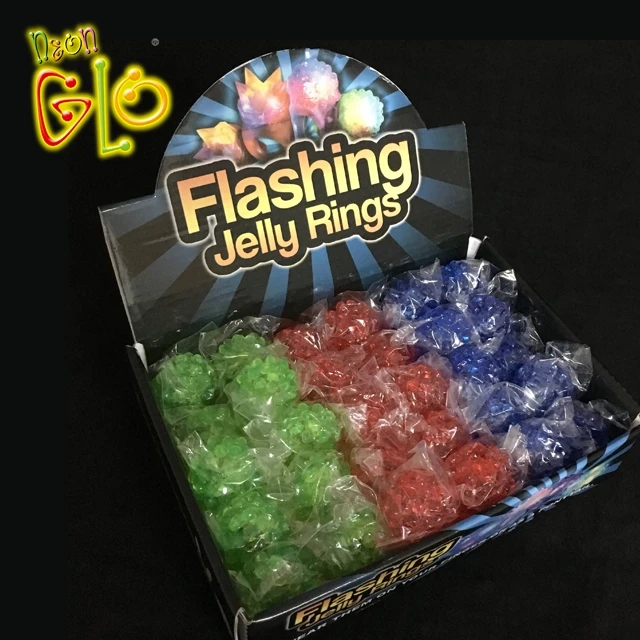 Alibaba Wholesale Kids Toy Rainbow LED Jelly Ring