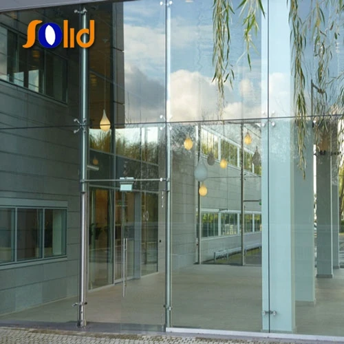 Clear or blue China supplier exterior walls glass for building