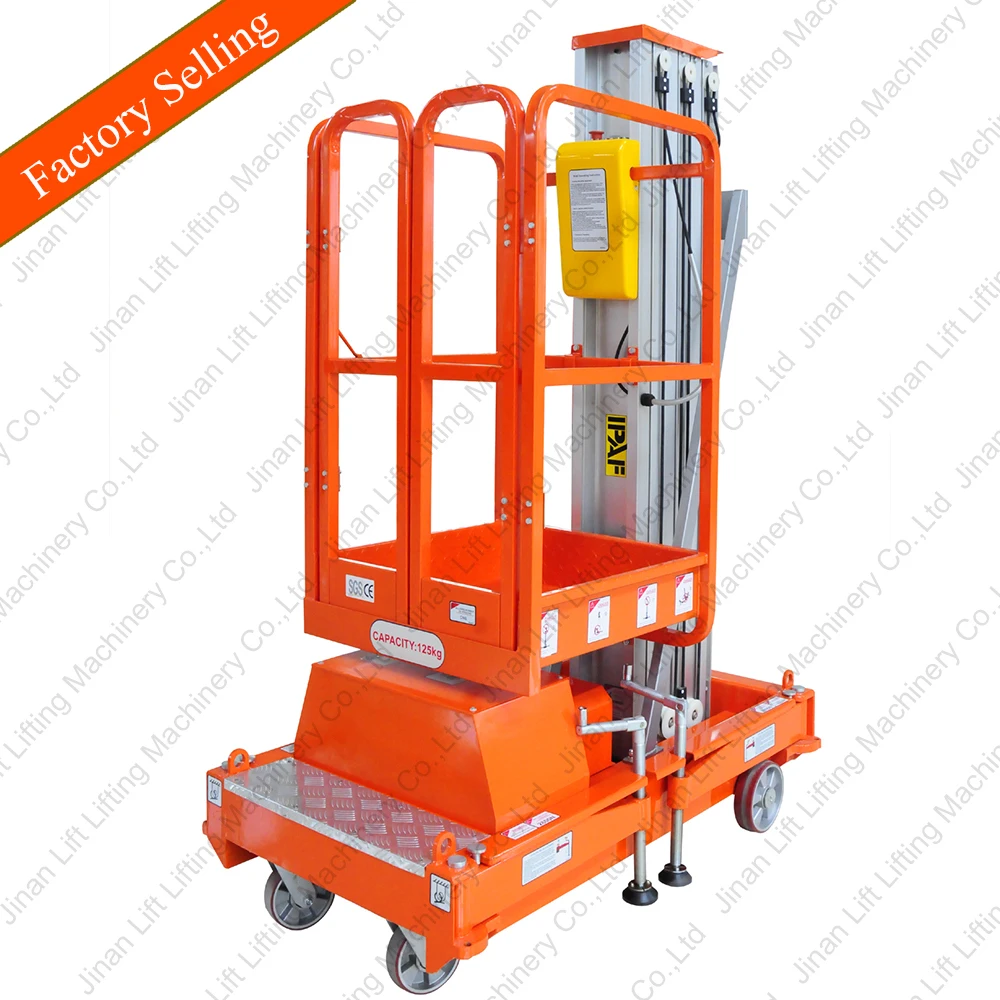 Hydraulic electric aluminum telescopic antenna mast one man lift