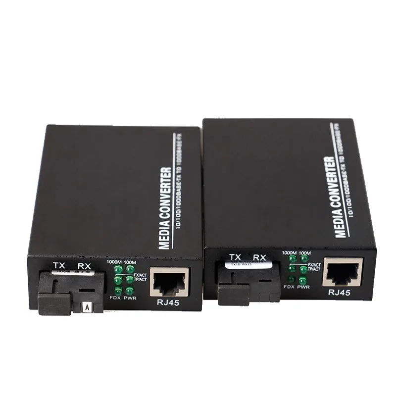 industrial copper to fiber st media converter poe with fiber