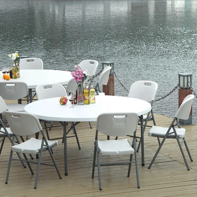 Folding Dining Chairs Plastic Seat Metal Frame Living room chair Restaurant Chair