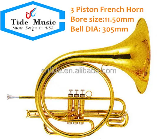 Bb key Piston  French Horn Brass body cupronickel leadpipe lacquered with case musical instruments