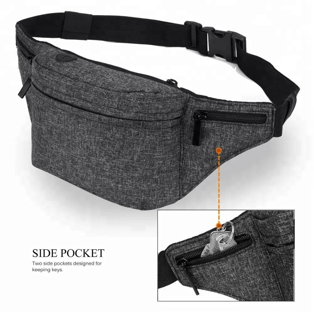 Clear Belt Exercise Private Label Shoulder Strap Climbing Waist Bag Fanny Pack Unisex