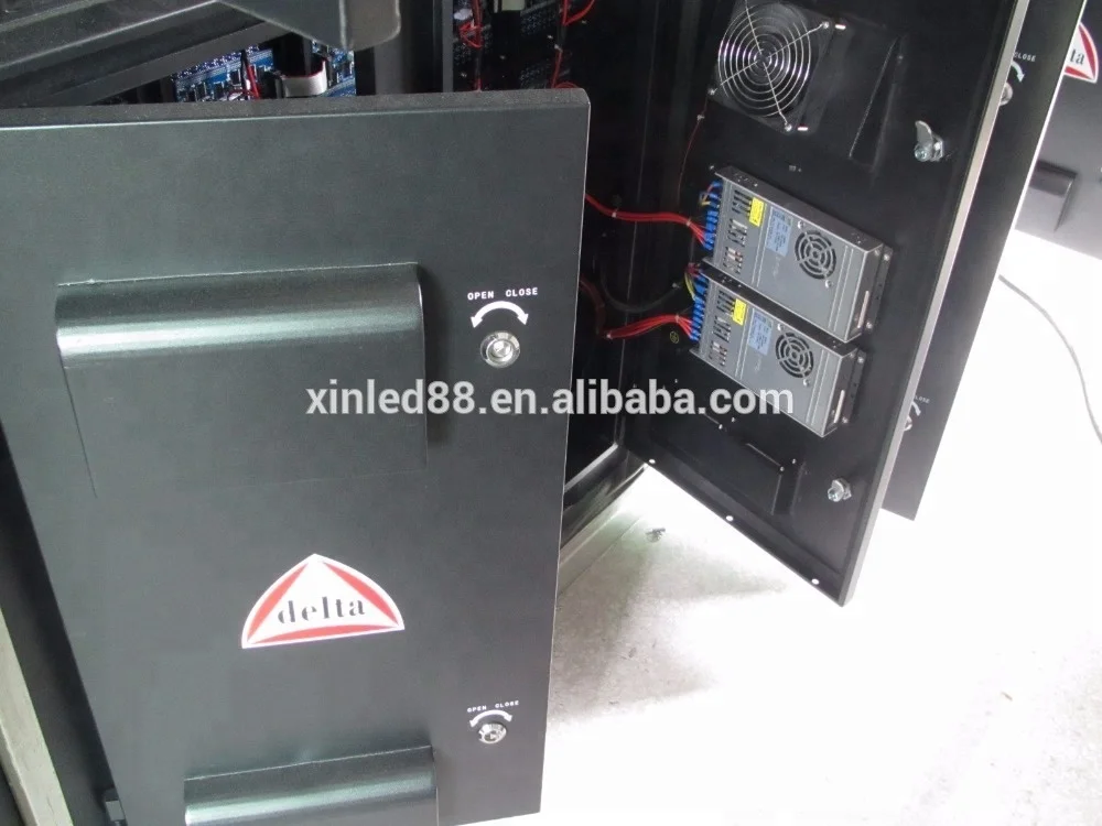 High quality XINLED Fixed install iron steel 960*960mm cabinets mall building P10 P8 advertising big led billboard