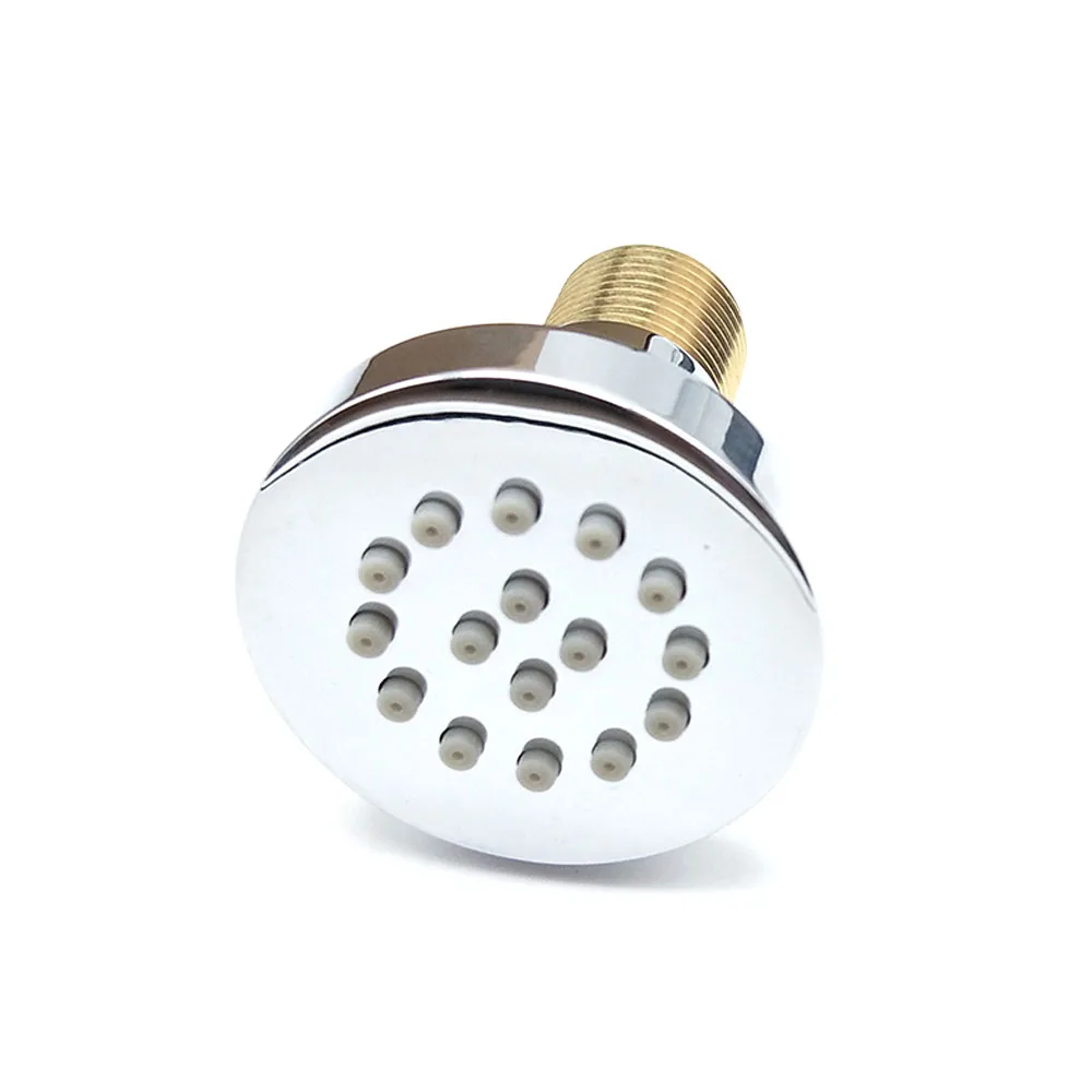 6 pcs round brass wall shower jet Bathroom Water Saving Shower Square Solid Brass Body Sprays Massage with Chrome Finish Spa Jet