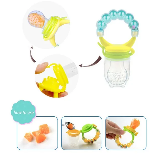 1Pcs Fresh Food Nibbler Baby Pacifiers Feeder Kids Fruit Feeder Nipples Feeding Safe Baby Supplies Nipple Teat Pacifier Bottles