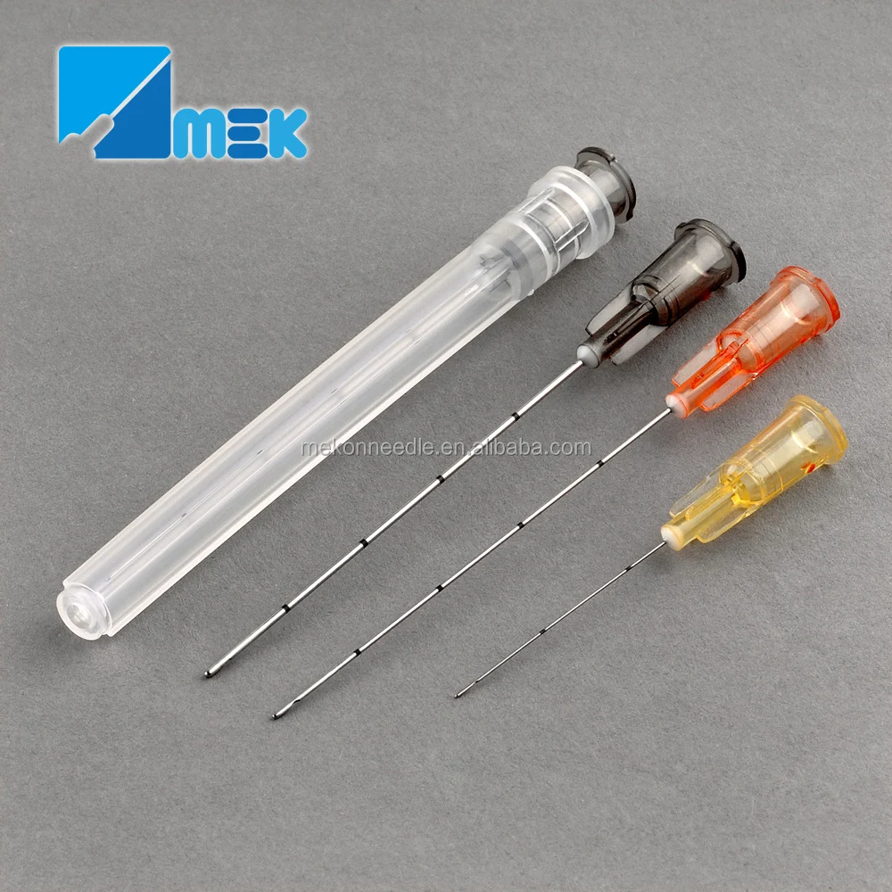 Blunt tip micro cannula for filler injection 18G-30G