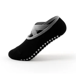 Ready to ship Colorful Grip Dance Socks Non Slip Cotton Nylon Women Yoga Pilates Socks with Grip