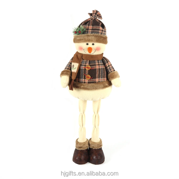 
Hot custom plush christmas extendable santa claus doll with adjustable legs 