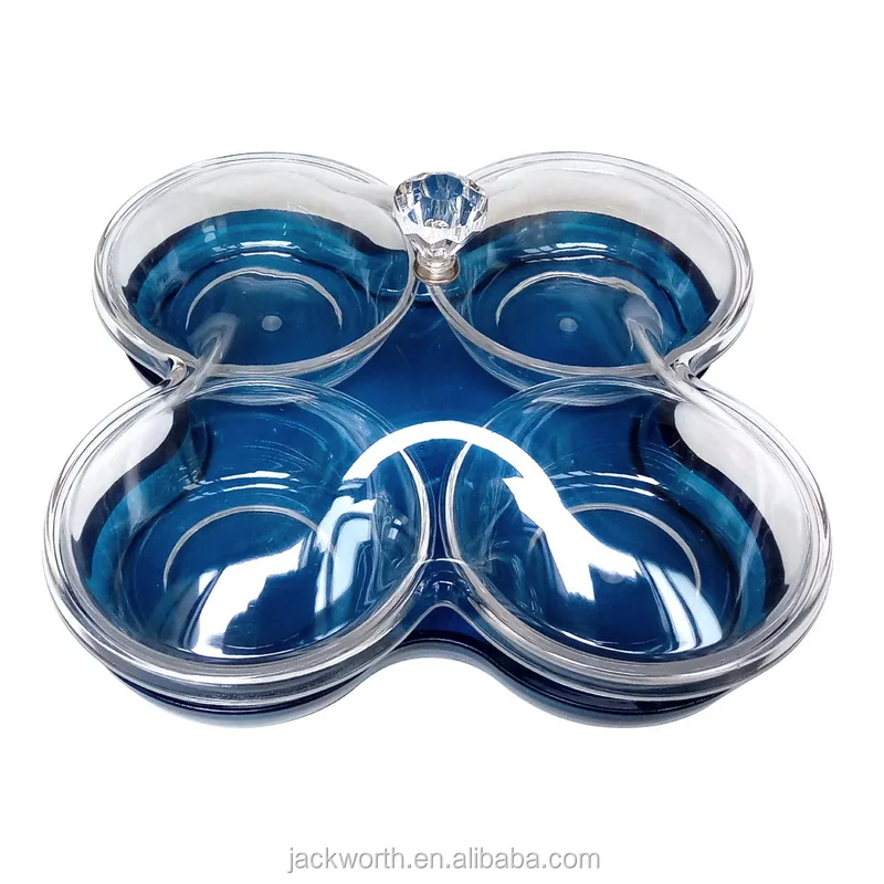 Acrylic Appetizer Platter Divided Candy Tray