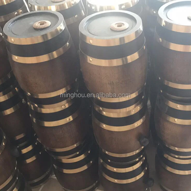 Minghou Port Oak Wine Barrels All Kinds of Barrels Available 1.5L 3L 5L 10L Wine Holders 50 Sets Buckets, Coolers & Holders SGS
