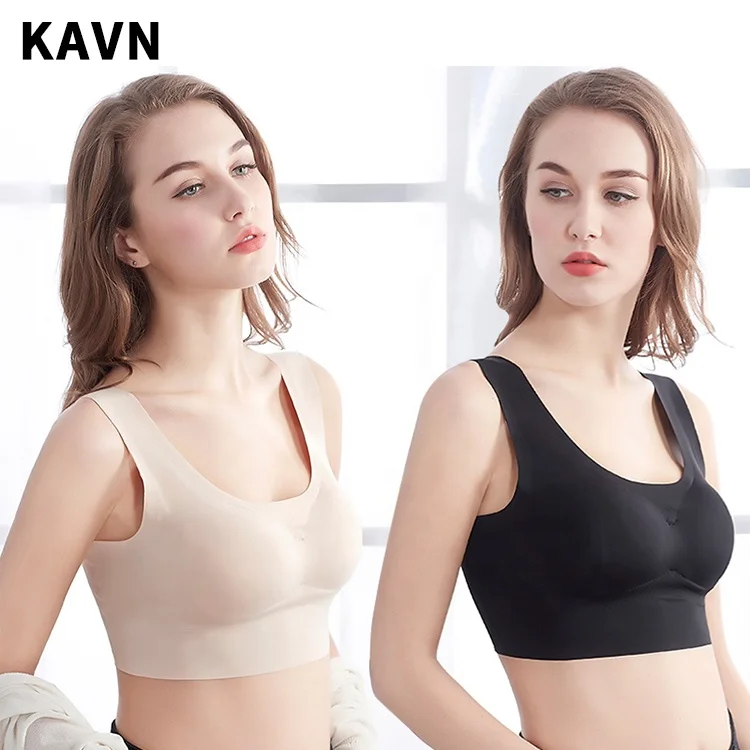 china 3 Colors 5 Sizes Stock Ladies Sexy Seamless Bra Leisure Comfortable No Rims Body Shaping Yoga Sleeping Ahh Bra