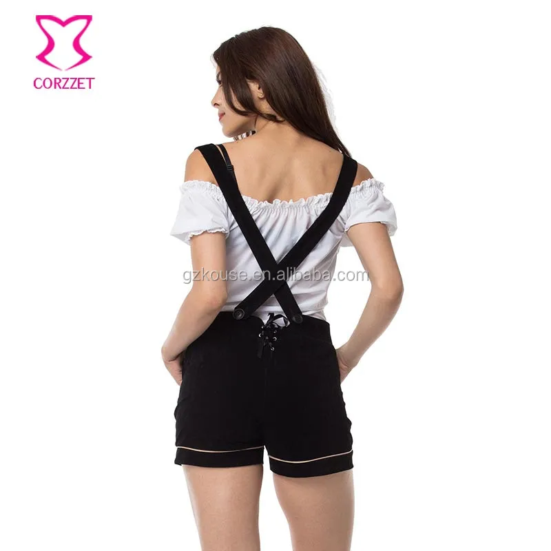 Corzzet Halloween For Women Sexy Lederhosen Costume Oktoberfest Beer Girl Uniform