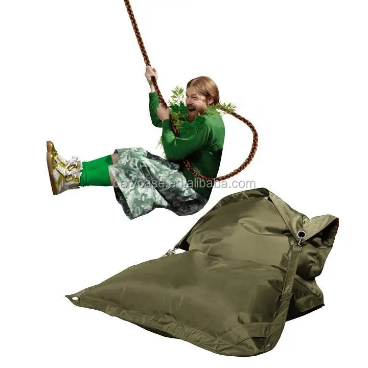 Taupe buggle up relaxing bean bag chair, adults outdoor and indoor beanbag floor cushion