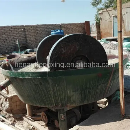 Two Roller Wet Pan Mill Grind Gold Machine