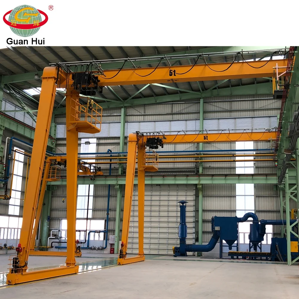 
europe style 4 wheel single girder gantry crane with hoist 